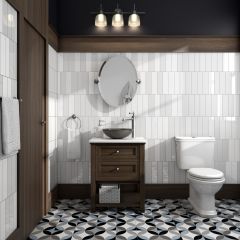KARO METRO 7,5X30 FLAT WHİTE GLOSSY