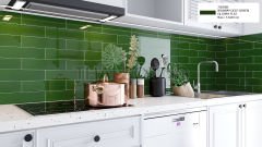 KARO METRO 7,5X30 FLAT VERDE GLOSSY