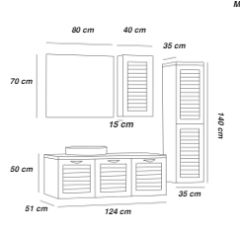 FYM LEXUS BANYO DOLAP TAKIMI 120 CM
