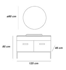 FYM PORTO BANYO DOLAP TAKIMI 125 CM