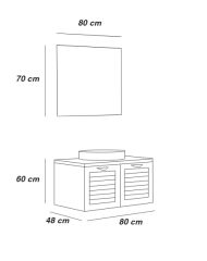 FYM ZİRVE BANYO DOLAP TAKIMI 80 CM