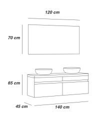 FYM LUXESS BANYO DOLAP TAKIMI 140 CM