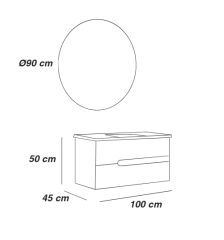 FYM BODRUM BANYO DOLAP TAKIMI 100 CM