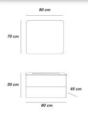 FYM GLORIA BANYO DOLAP TAKIMI 80 CM