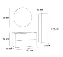 FYM STELLA BANYO DOLAP TAKIMI 100 CM