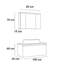FYM ELVINA BANYO DOLAP TAKIMI 100 CM