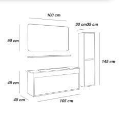 FYM ORJIN BANYO DOLAP TAKIMI 105  CM
