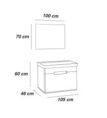 FYM MEGA BANYO DOLAP TAKIMI 105 CM