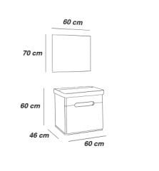 FYM MEGA BANYO DOLAP TAKIMI 60 CM