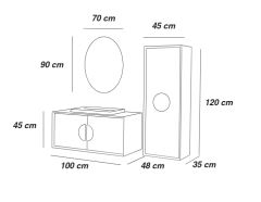 FYM NATURE BANYO DOLAP TAKIMI 100 CM