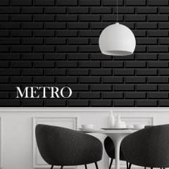 EGE SERAMİK 10X20 METRO SIYAH - 100X200MET93