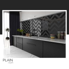 EGE SERAMİK 10X30 PLAIN PARLAK SİYAH - 100X300PSI93