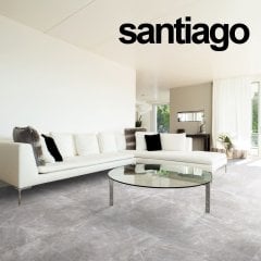 EGE SERAMİK 60X60 SANTIAGO GRI TAM PARLAK REKTIFIYELI - 600X600SNG03PAR