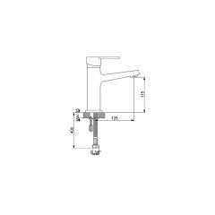 NEWARC DOMİNO YÜKSEK LAVABO BATARYASI SİYAH 971525B