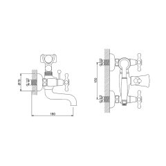NEWARC NOSTALGİC BANYO BATARYASI BRONZ 290515