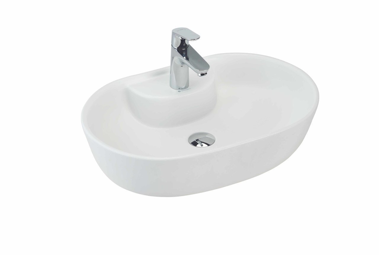 Ege Vitrifiye Knidos 60 cm Lavabo-MAT BEYAZ (B.Delikli) - 88611114100001310