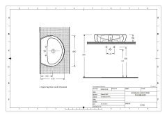 Ege Vitrifiye Diamas Siyah 61 cm Batarya Delikli Lavabo