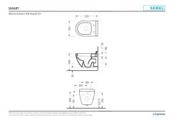 SEREL SMART KANALSIZ ASMA KLOZET 52 cm SM26ODS110H  (Kapak Hariç)