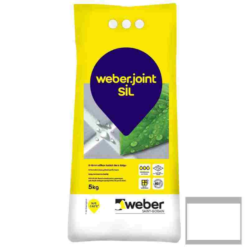 WEBER JOİNT .SİL BEYAZ SLİKONLU DERZ DOLGU 5 KG