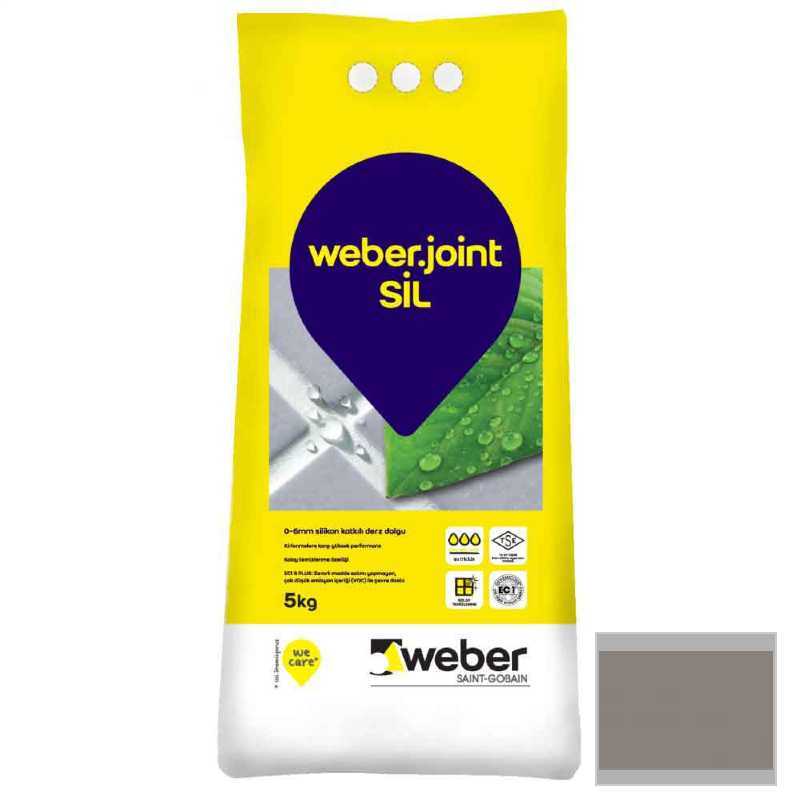 WEBER JOİNT .SİL GRANİT GRİ SLİKONLU DERZ DOLGU 5 KG