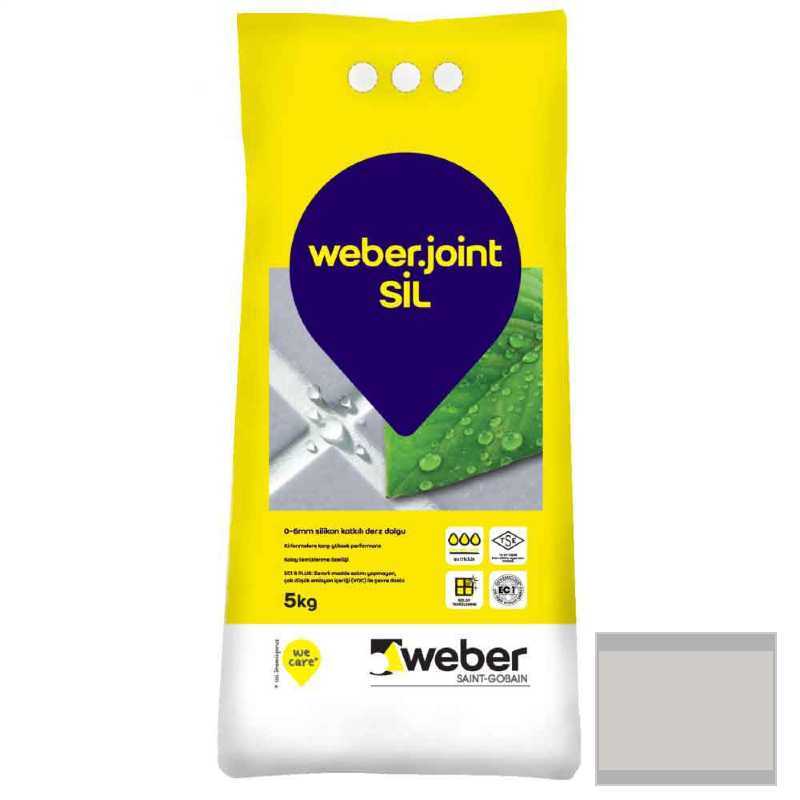 WEBER JOİNT .SİL GRİ SLİKONLU DERZ DOLGU 5 KG