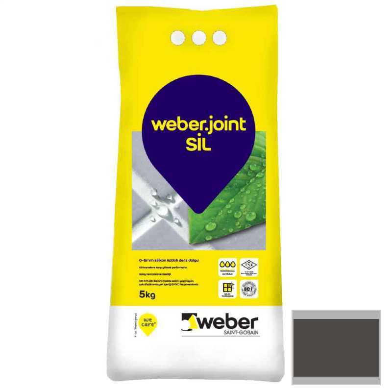 WEBER JOİNT .SİL ANTRASİT SLİKONLU DERZ DOLGU 5 KG