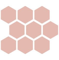 EGE SERAMİK 10X11,6 MACARON PEMBE ALTIGEN FILELI - 100X116MCN83HEX