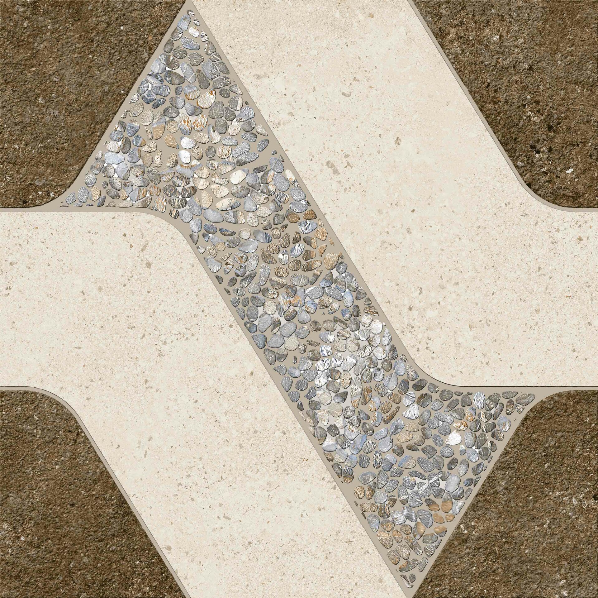 EGE SERAMİK 450X450 MARSILYA KAHVE MIX -  450X450MRY06