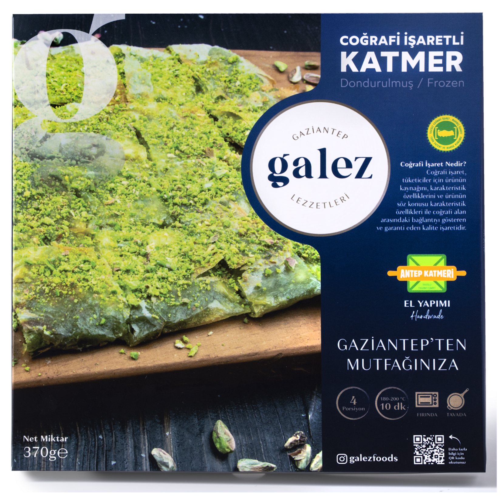 Galez Coğrafi İşaretli Katmer 23*23 370 Gr