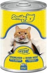 Smile Cat Konserve Kısır Yetişkin Kedi Somonlu Mama 400 Gr
