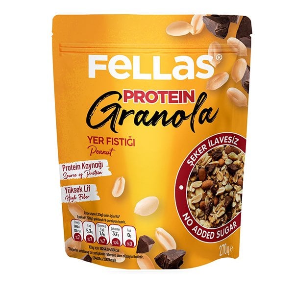 Fellas Proteın Granola 270 Gr Yer Fıstıgı