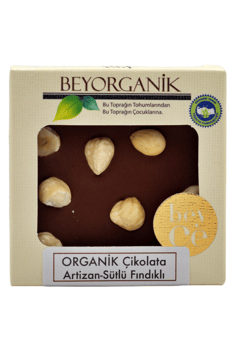 Beyorganik Organik Artizan Sütlü Fındıklı Çikolata 40 Gr