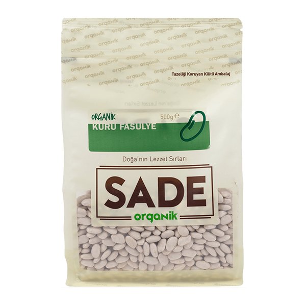 Sade 500 Gr Organık Kuru Fasulye