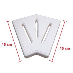 Taşma Izgarası Köşe Parçası 45° Plastik 15 CM