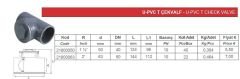 Pimtaş Pvc Te Çekvalf Q 63 mm