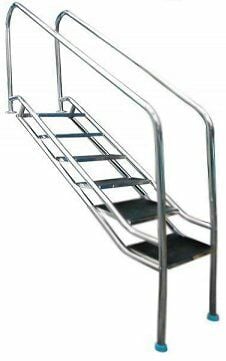 Gemaş Eğimli Hidroterapi Havuz Merdiveni 304 Kalite 970 mm - 6 Basamak