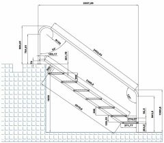 Gemaş Eğimli Hidroterapi Havuz Merdiveni 304 Kalite 970 mm - 6 Basamak