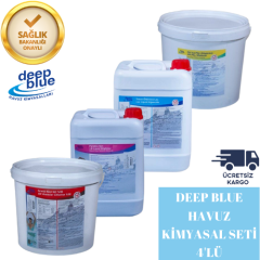 Deep Blue Havuz Kimyasal Seti 4'lü %56'lık Toz Klor ile