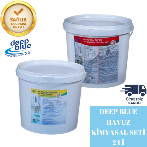 Deep Blue Havuz Kimyasal Seti 2'li %56'lık Toz Klor ile