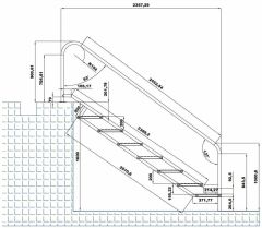 Gemaş Eğimli Hidroterapi Havuz Merdiveni 304 Kalite 970 mm - 7 Basamak