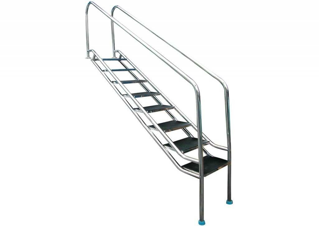 Gemaş Eğimli Hidroterapi Havuz Merdiveni 304 Kalite 970 mm - 7 Basamak