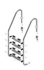 Gemaş Havuz Merdiveni Standart Model 316 Kalite - 5 Basamak