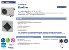 Astralpool Evoline Havuz Isı Pompası 11,6 kW Evoline15  Monofaze