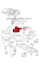 CAM DİREĞİ İÇ KAPLAMA ÜST L-Sol [Skoda Felicia]  12