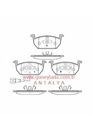 FREN BALATASI TAKIM ÖN [Skoda Octavia 13-17,Volkswagen Golf7]  1