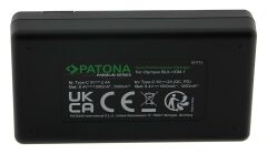 Patona 161713 Premium BLX-1 Olympus İkili USB-C Şarj Cihazı + PD20W Adaptör