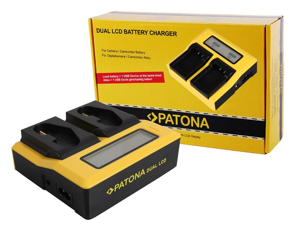 Patona 7686 LP-E4 LP-E19 Canon Dual LCD USB Şarj Cihazı