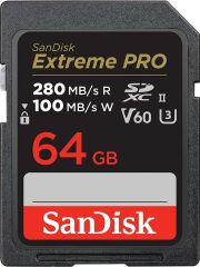 Sandisk 64GB SDXC Extreme Pro 280MB/s V60 Hafıza Kartı