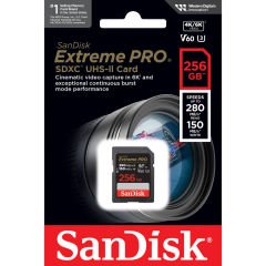 Sandisk 256GB SDXC Extreme Pro 280MB/s V60 Hafıza Kartı
