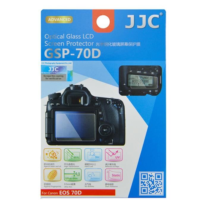 JJC GSP-70D LCD Ekran Koruyucu Optik Cam (Canon 70D, 80D,90D)